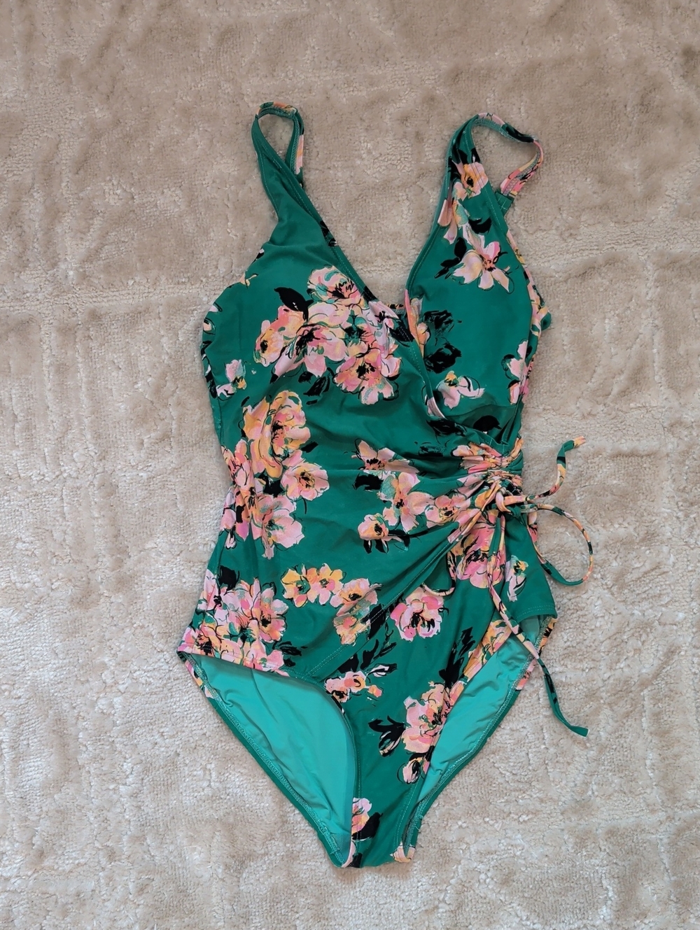 Niptuck Swim Green Floral One-Piece Swimsuit